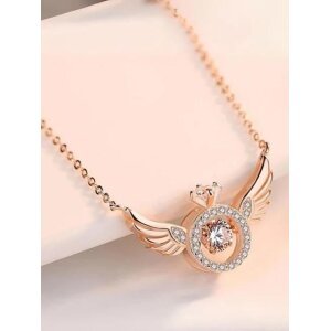 Rose Gold Angel Wings Pendant Chain
