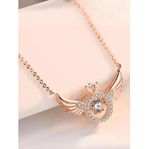 Rose Gold Angel Wings Pendant Chain